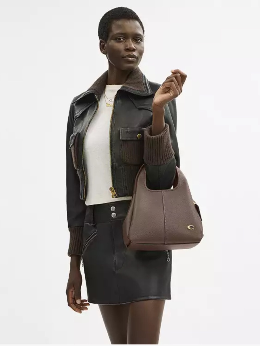 Coach Lana Shoulder Bag 23 in Dark Stone - Picture 2 of 4